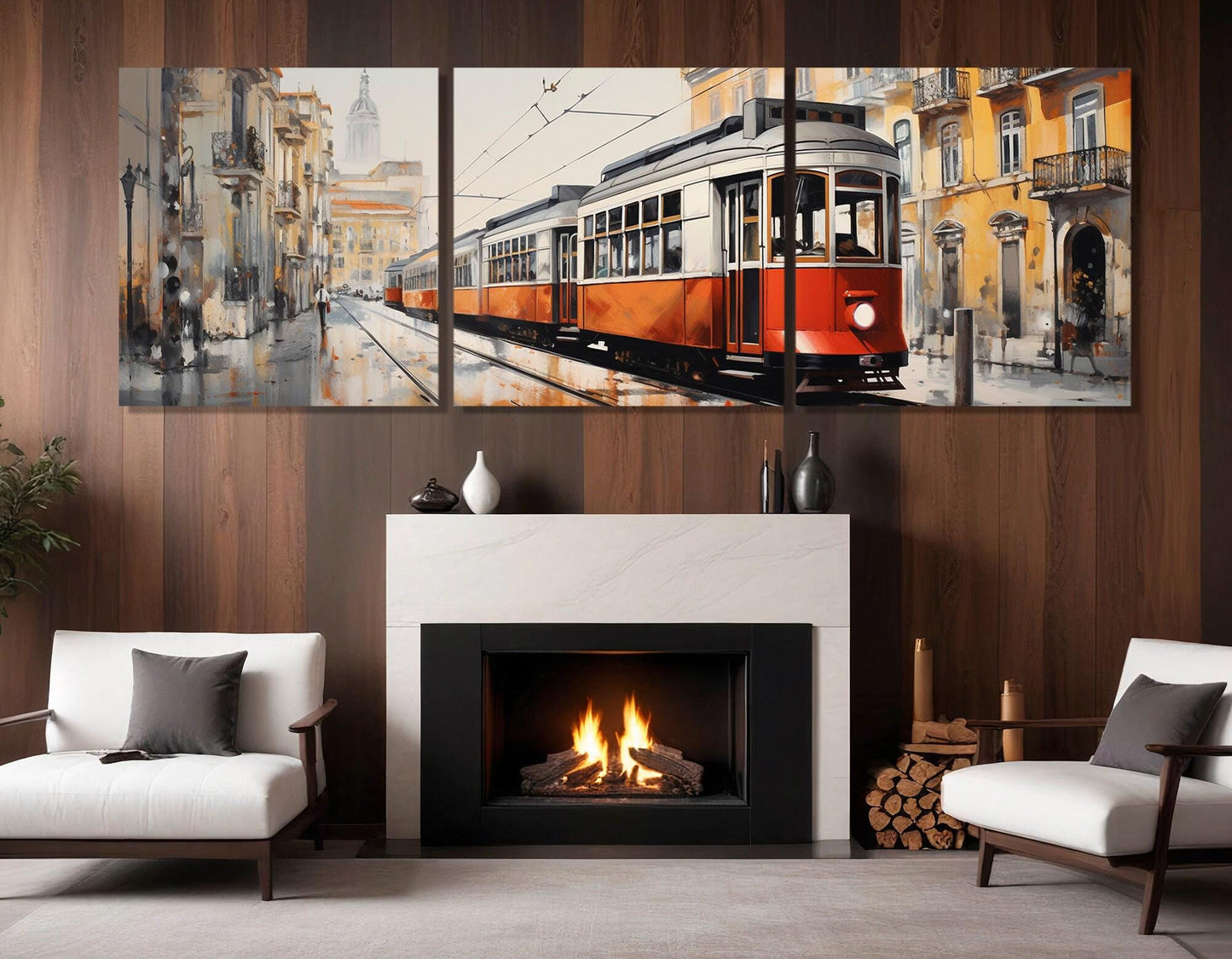 Lisbon Canvas Print – Large Cotton Gallery Wrapped Canvas Wall Art With Frame