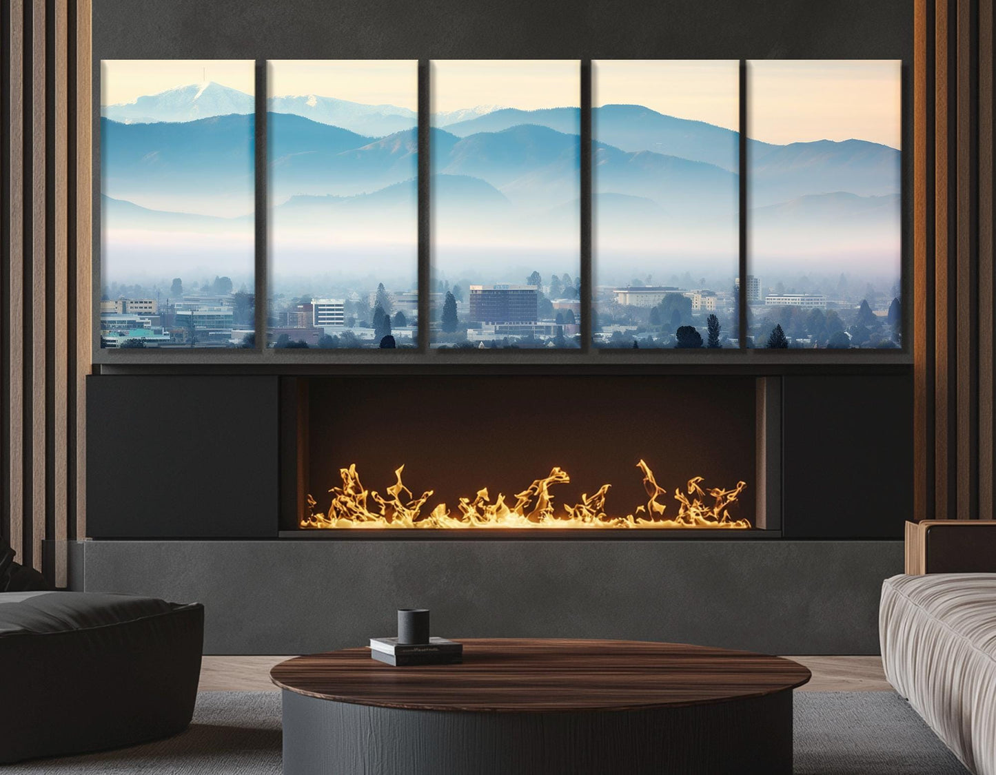 San Jose Canvas Print – Large Foggy Skyline Art | Framed Gallery Wrapped Cotton Canvas