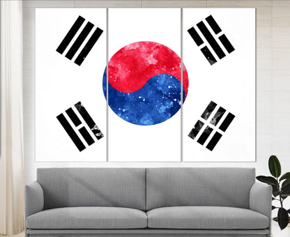 South Korea Flag Canvas – Ready to Hang Cotton Canvas Art with Vibrant Colors