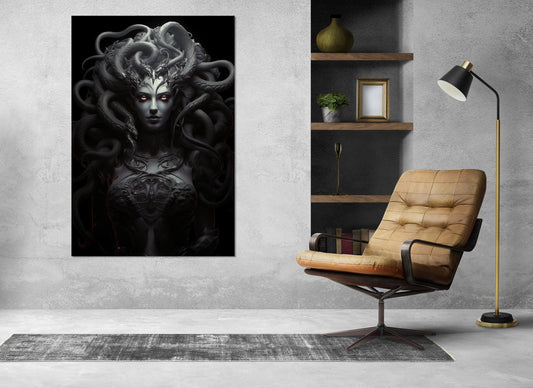Medusa Gorgon Canvas Print - Greek Mythology Art | Framed & Ready to Hang