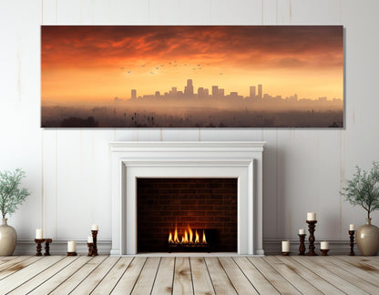 Phoenix Canvas Print - Abstract Art on Cotton Gallery Wrapped Canvas | Large Wall Art