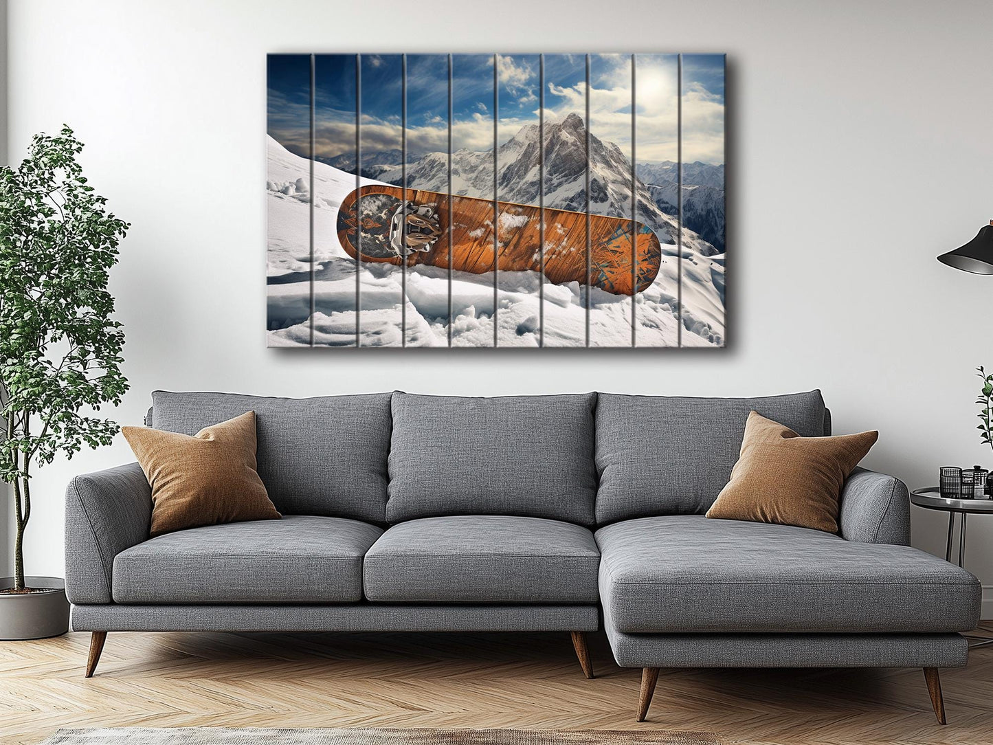 Snowboard Wall Art – Rustic Wood Wall Decor | Winter Cabin & Resort Gift