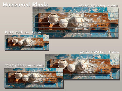 Rustic Kitchen Wall Art – Farmhouse Wood Plank Baker Print with Natural Texture