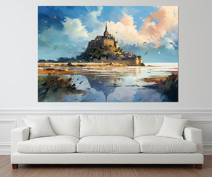 Mont-Saint-Michel Canvas Print – France Wall Art | Gallery Wrapped Cotton Canvas