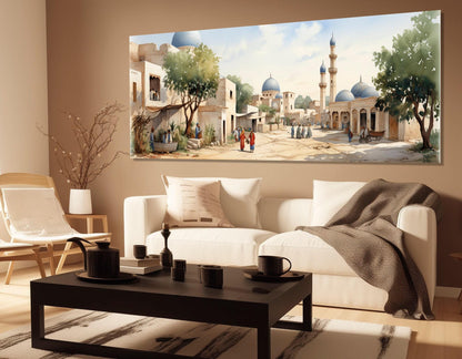 Ancient Oriental Canvas Print – Vintage Asian Wall Art | Framed & Ready to Hang