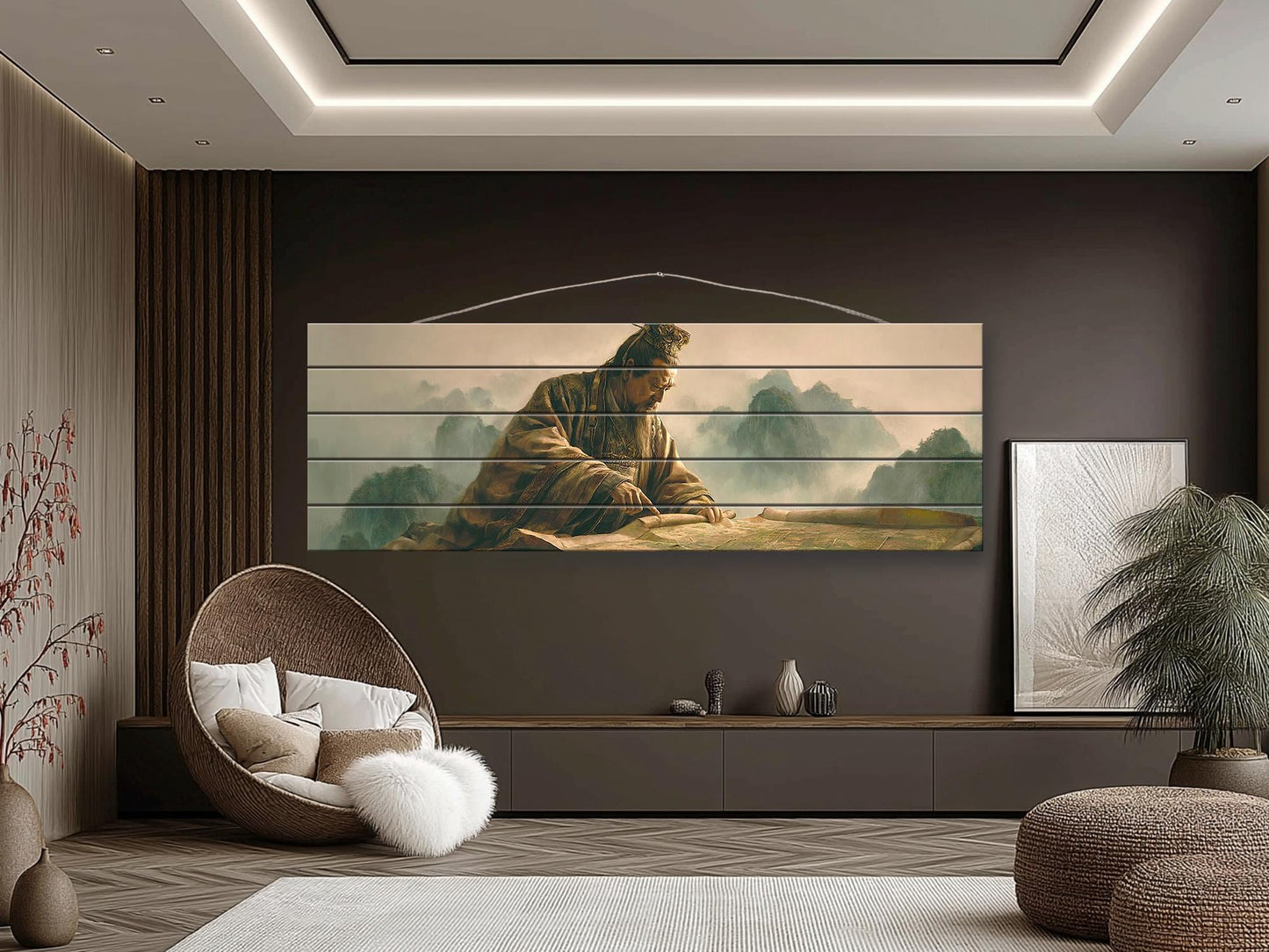 Sun Tzu Ancient Strategist Print on Wood