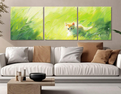 Kitty Canvas Print - Framed Cotton Canvas Painting | Ready to Hang Art