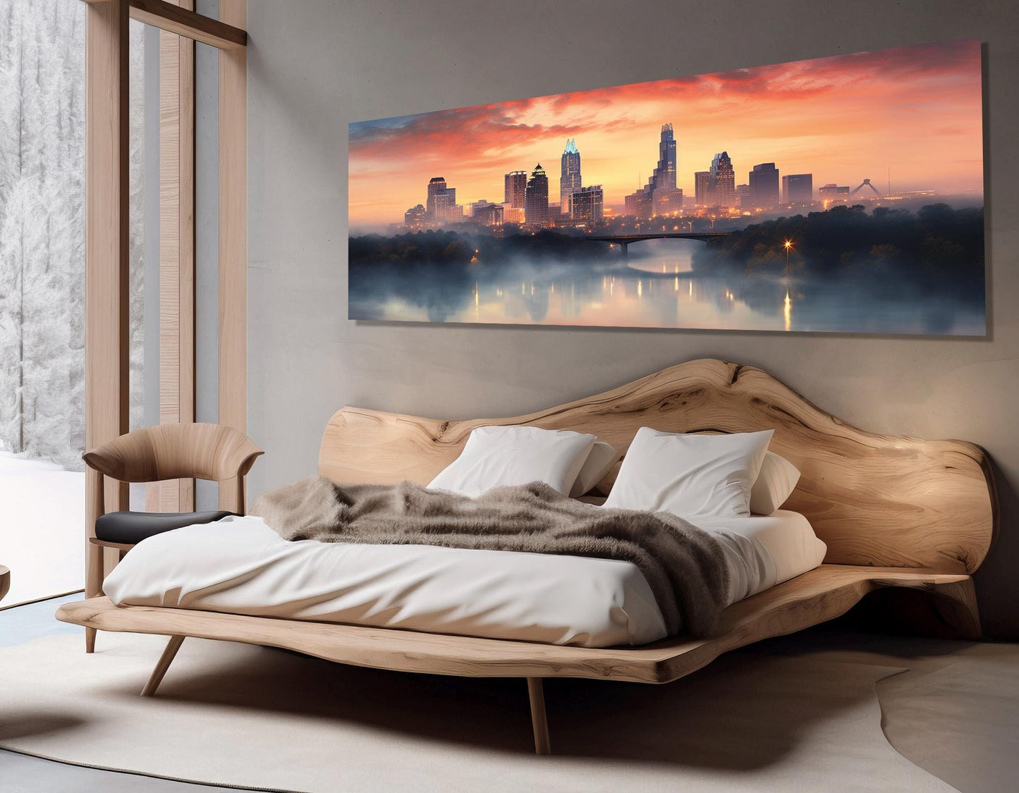 Austin Canvas Print – Large Framed Cotton Wall Art | Ready to Hang Modern City Artwork