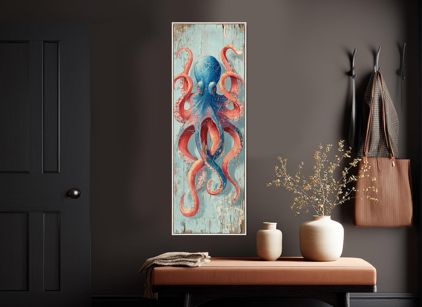 Octopus Canvas Print – Colorful Nautical Wall Art | Gallery Wrapped Cotton Canvas