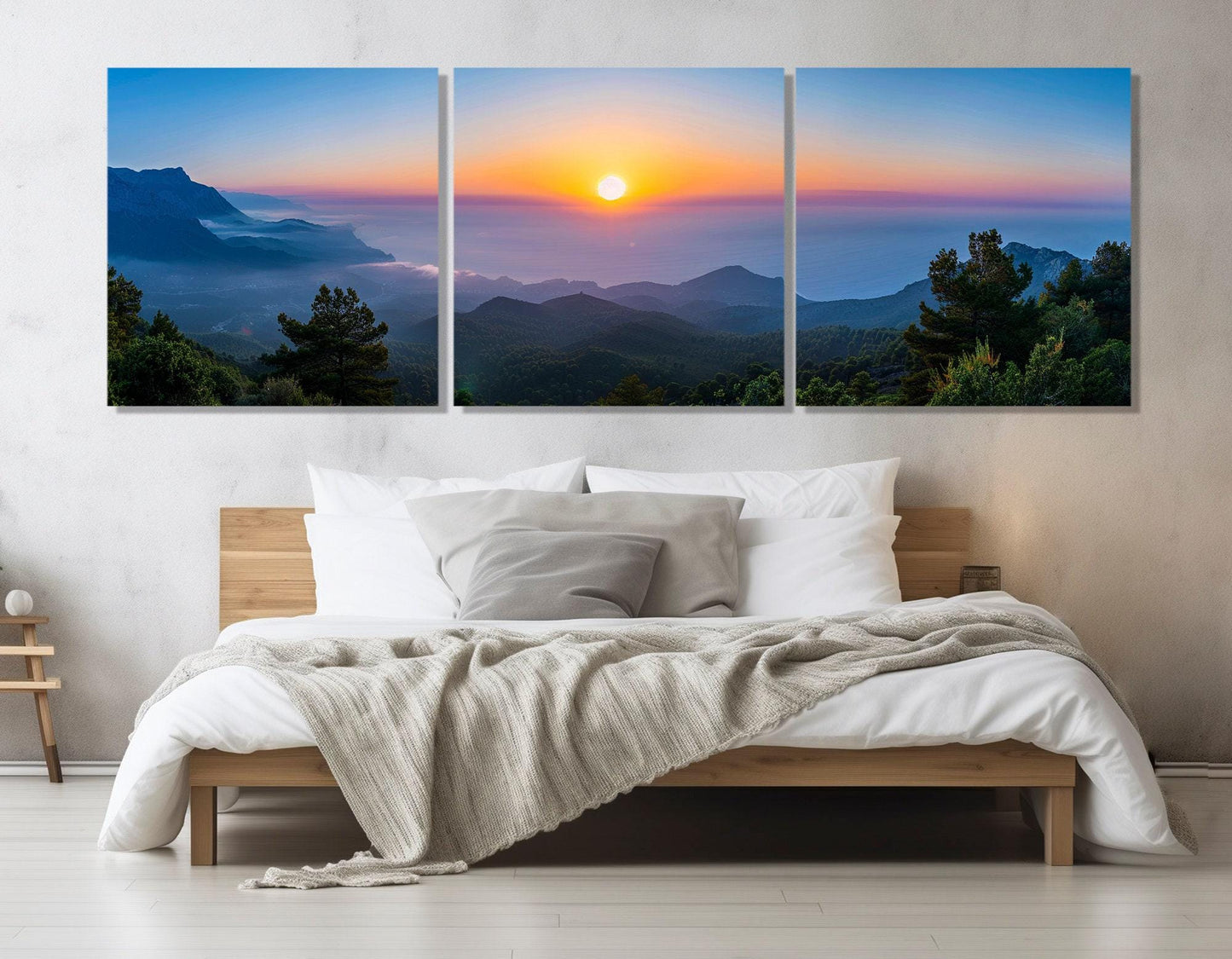 Sunset Canvas Print - Scenic Ocean Sunset with Gallery Wrapped Cotton Canvas Art