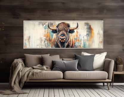Bison Canvas Print – Farmhouse Wall Decor | Framed Canvas Art, Ready to Hang