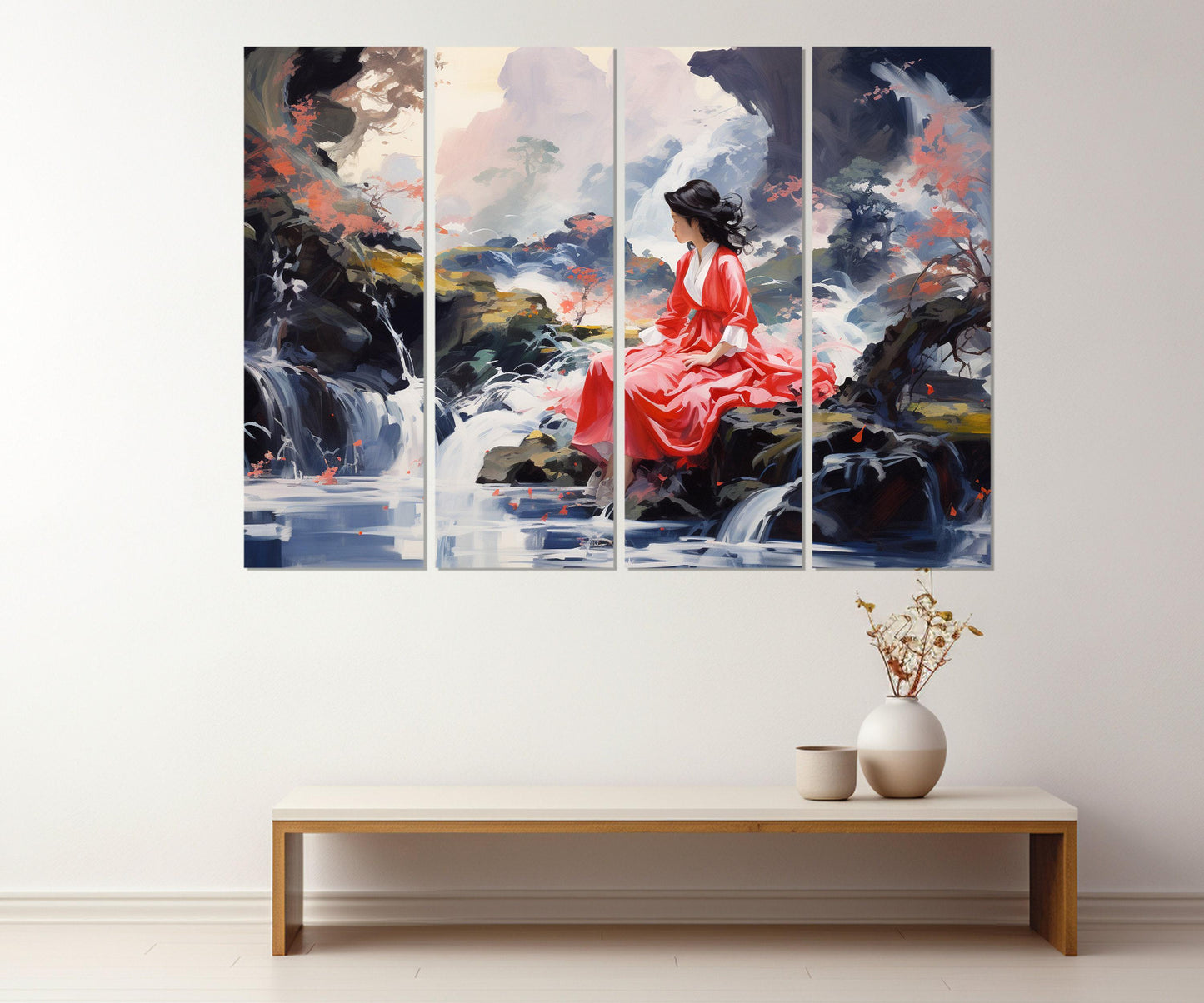 Japanese Wall Art – Abstract Japanese Canvas Print | Framed Canvas Art Ready to Hang