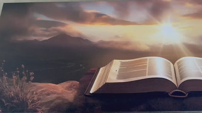 Holy Bible Canvas Print – Framed Bible Art | Ready to Hang Religious Wall Decor