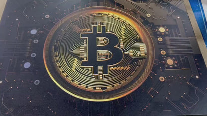 Bitcoin Canvas Print - Large Crypto Wall Art | Framed Cotton Canvas, Investor Gift