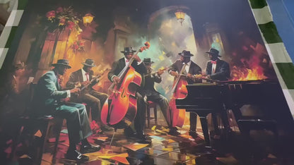 Jazz Band Canvas Print – Vintage Jazz Wall Art | Framed & Ready to Hang