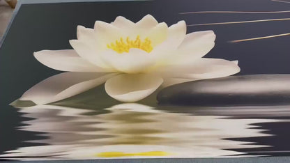 White Lily Canvas Print – Spa Wall Art | Framed Floral Painting, Ready to Hang