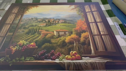 Tuscany Canvas Print – Open Window Painting | Framed Canvas Print, Ready to Hang Art