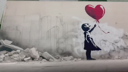 Banksy Style Canvas – Balloon Girl Print | Framed Canvas Art, Ready to Hang
