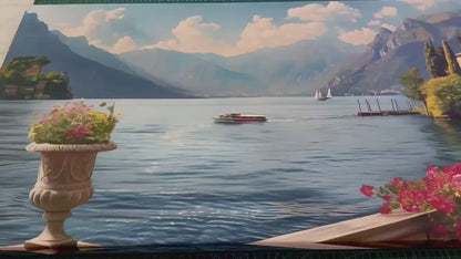 Lake Como Canvas Print – Panoramic Italy Wall Art | Framed & Ready to Hang
