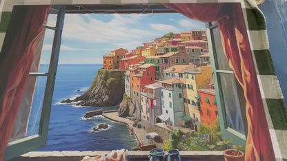 Riomaggiore Canvas Print – Cinque Terre Painting | Framed Canvas Art, Ready to Hang