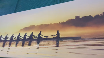 Rowing Wall Art – Large Rowers Sunset Canvas | Framed Canvas Print Ready to Hang